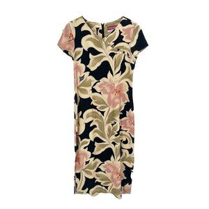 Island Moments Iolani Silk Maxi Dress Floral Resort Tropical Vacation Sz S